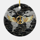 Weltfrieden Keramik Ornament (Hinten)