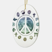 Weltfrieden Keramik Ornament (Links)