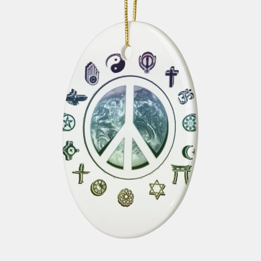 Weltfrieden Keramik Ornament (Links)