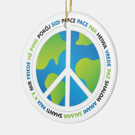 Weltfrieden Keramikornament (Links)