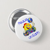 Weltfrieden-Knopf Button (Vorne & Hinten)