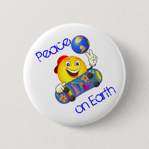 Weltfrieden-Knopf Button