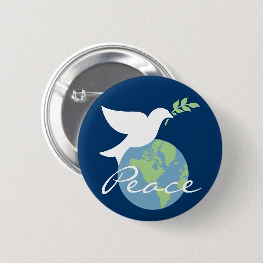 Weltfrieden-Knopf Button (Vorne & Hinten)