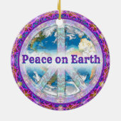 Weltfrieden Koexistenz Keramik Ornament (Hinten)