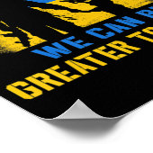 Weltfrieden können wir gemeinsam größer werden poster (Ecke)