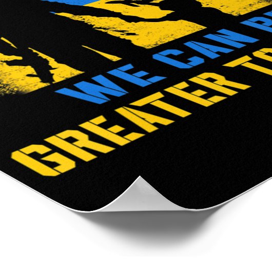 Weltfrieden können wir gemeinsam größer werden poster (Ecke)