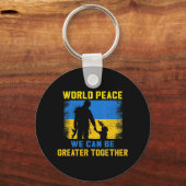 Weltfrieden können wir gemeinsam größer werden schlüsselanhänger (Vorderseite)