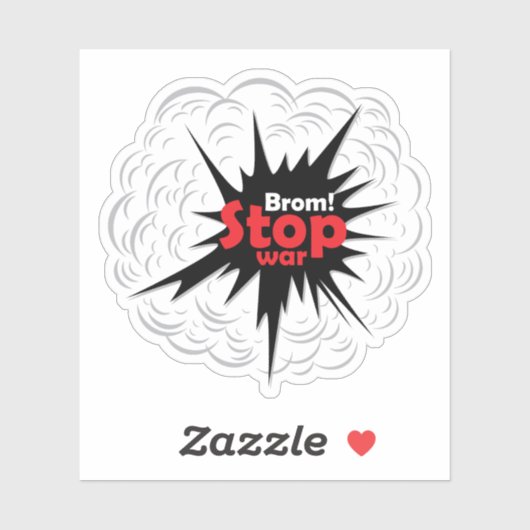 Weltfrieden! Krieg beenden Aufkleber (Blatt)