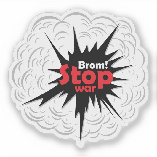 Weltfrieden! Krieg beenden Aufkleber (Vorderseite)