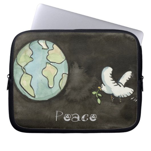 Weltfrieden Laptop Sleeve (Vorderseite)