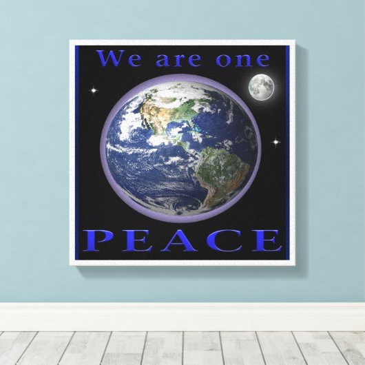 Weltfrieden Leinwanddruck (Insitu (Holzboden))