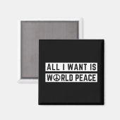 Weltfrieden Magnet (Vorderseite/Rückseite)