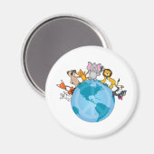 Weltfrieden Magnet (Vorderseite/Rückseite)