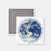 Weltfrieden Magnet (Vorderseite/Rückseite)