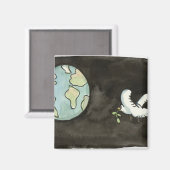 Weltfrieden Magnet (Vorderseite/Rückseite)