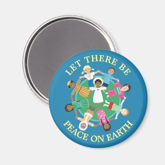 Weltfrieden Magnet (Vorderseite/Rückseite)