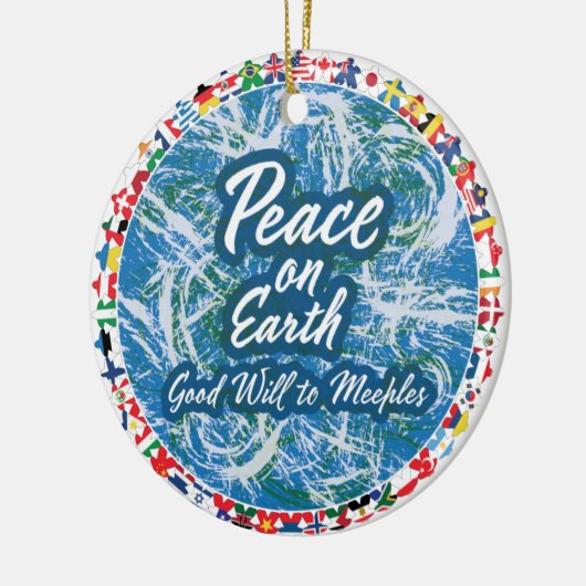 Weltfrieden Meeples Ornament (Links)