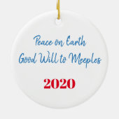 Weltfrieden Meeples Ornament (Hinten)