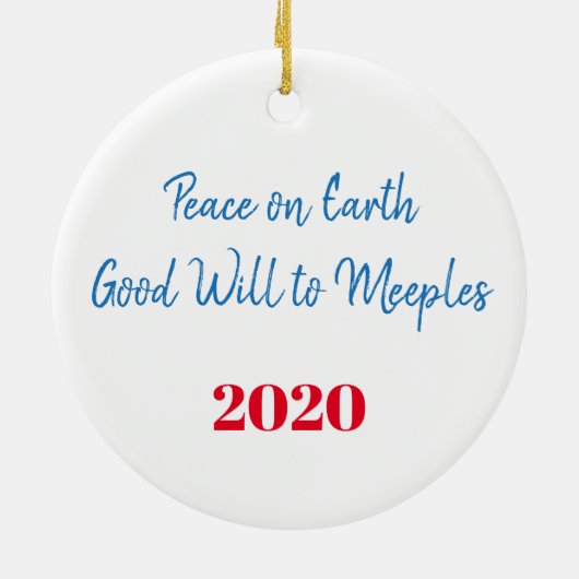 Weltfrieden Meeples Ornament (Hinten)