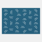 Weltfrieden Minimalistisch Blue Geschenkpapier Set (Vorderseite)