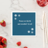 Weltfrieden Minimalistisch Blue Snowflake Napkins Serviette (Beispiel)