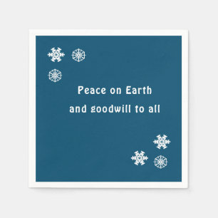 Weltfrieden Minimalistisch Blue Snowflake Napkins Serviette