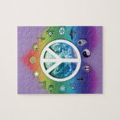 Weltfrieden mit religiösen Symbolen Puzzle (Horizontal)