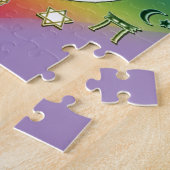 Weltfrieden mit religiösen Symbolen Puzzle (Seite)