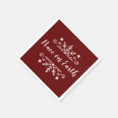 Weltfrieden mit Schneeflocke Serviette (Ecke)