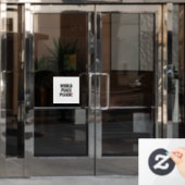 Weltfrieden mit weißem Rot Fensteraufkleber (Büro Tür)