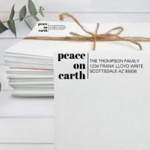 Weltfrieden Moderne Rücksendeadresse Weihnachten