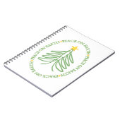 Weltfrieden Moderner Ferienbaum und Zitat Notizblock (Linke Seite)