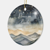 Weltfrieden Mountain Sky Star Familienname Keramik Ornament (Links)