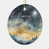 Weltfrieden Mountain Sky Star Familienname Keramik Ornament (Links)