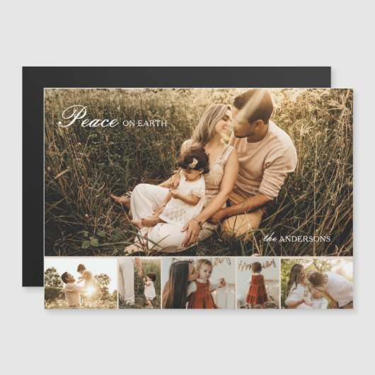 Weltfrieden Multi-Foto Magnetschwebekarte Magneteinladung (Vorne/Hinten)