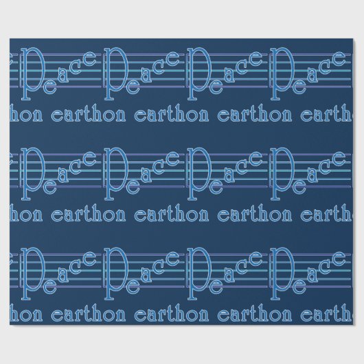 Weltfrieden-Musical-Muster Geschenkpapier (Flach)