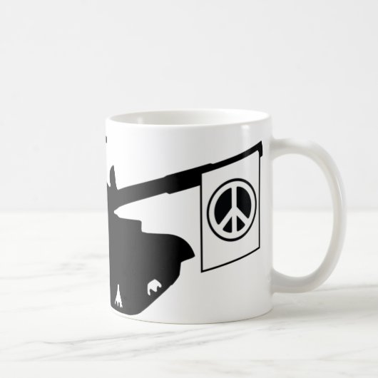Weltfrieden! Nicht Krieg Kaffeetasse (Rechts)