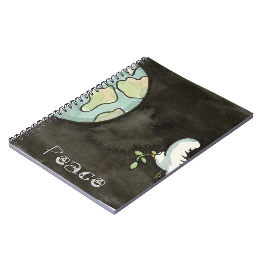 Weltfrieden-Notebook Notizblock (Linke Seite)