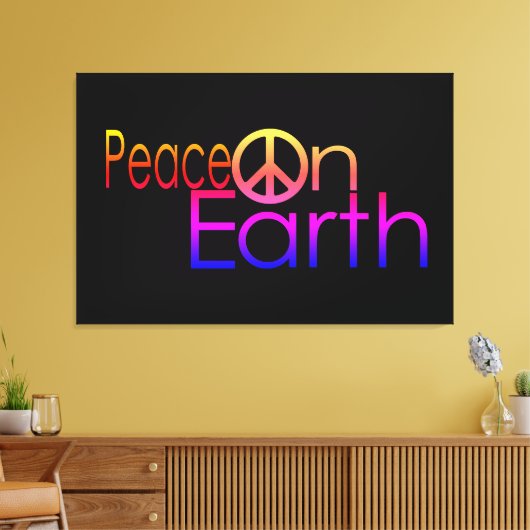 Weltfrieden Nr. 2 Leinwanddruck (Insitu (Wohnzimmer))