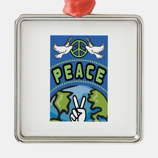 Weltfrieden Ornament Aus Metall (Vorne)