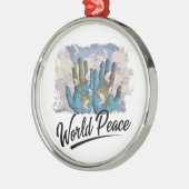 Weltfrieden Ornament Aus Metall (Links)