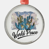 Weltfrieden Ornament Aus Metall (Vorne)