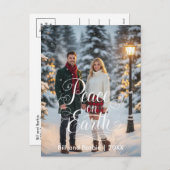 Weltfrieden Paare Foto Vorderseite Feiertagspostkarte (Vorne/Hinten)