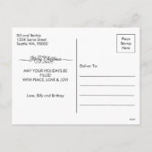 Weltfrieden Paare Foto Vorderseite Feiertagspostkarte (Rückseite)