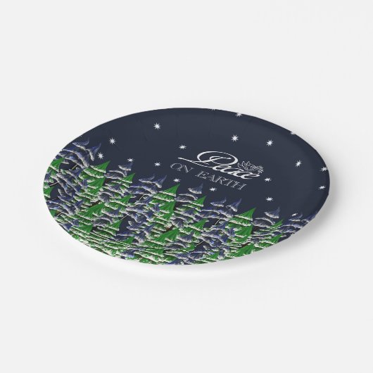 Weltfrieden Pappteller (Schrägansicht)