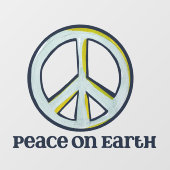 Weltfrieden Peace Sign Art Fensteraufkleber (Blatt)