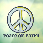 Weltfrieden Peace Sign Art Fensteraufkleber (Blatt 3)