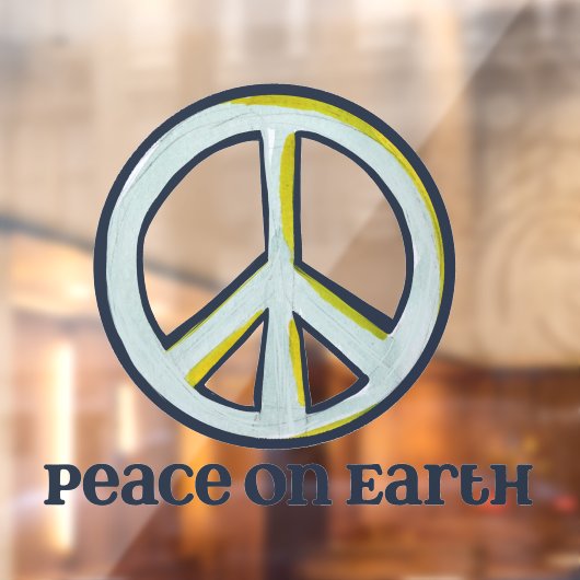 Weltfrieden Peace Sign Art Fensteraufkleber (Blatt 2)