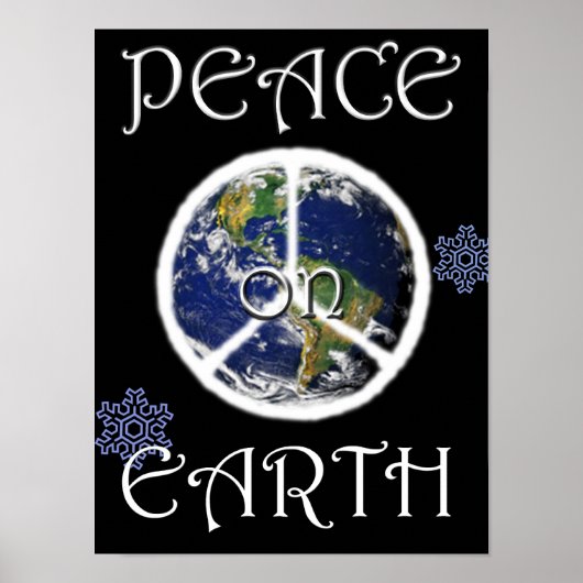 Weltfrieden Peace Sign Poster (Vorne)