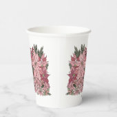 Weltfrieden Personalisiert Happy Holidays Floral Pappbecher (Rechts)